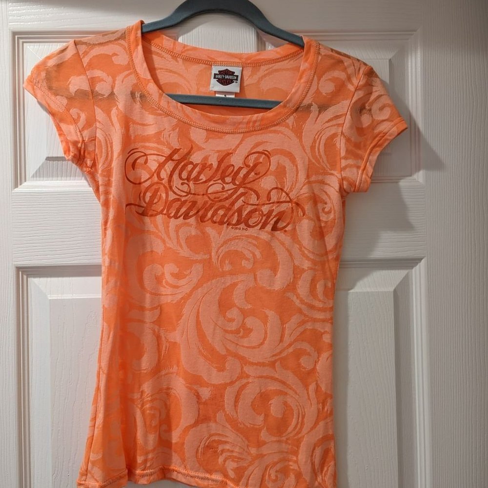 Orange Harley Davidson Top